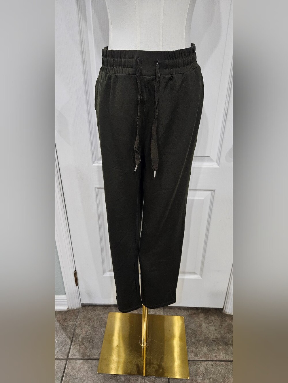 Women's Green Drawstring Casual Pants